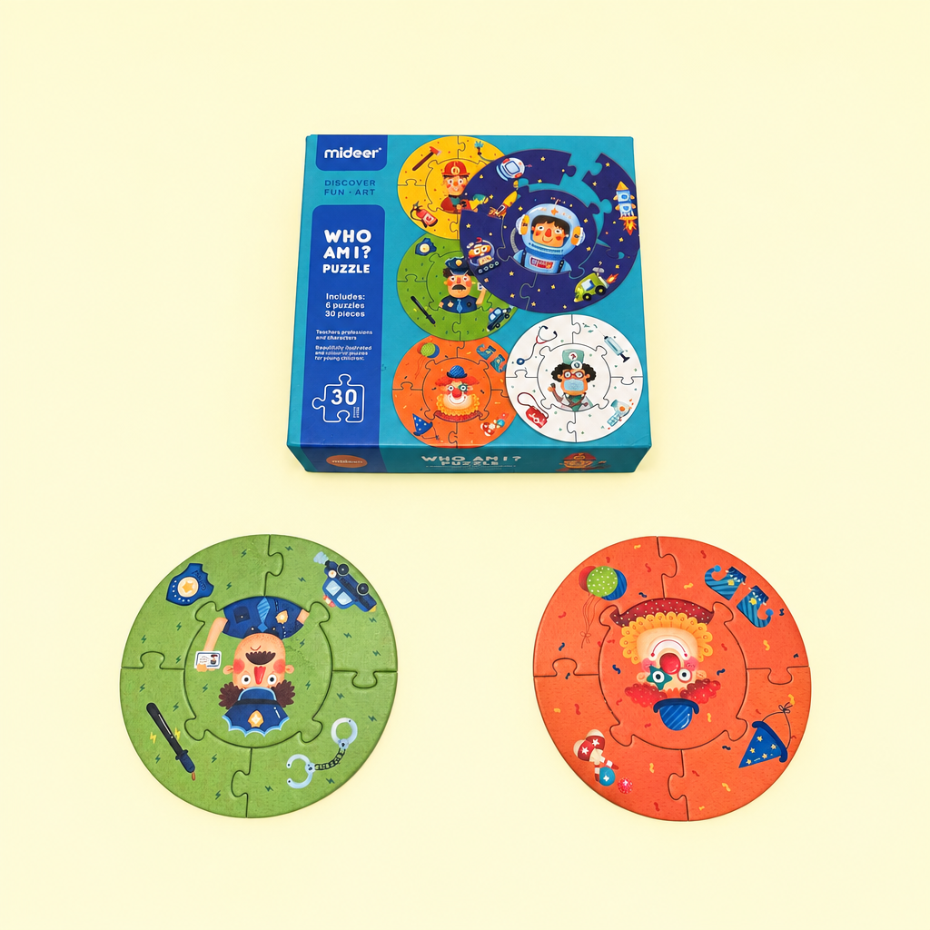 Boîte et deux puzzles retouchés