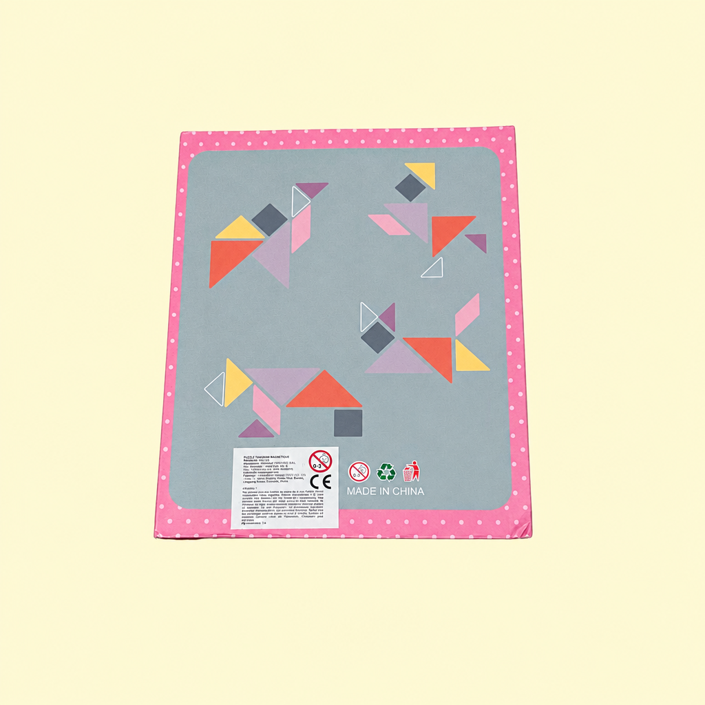 Dos du Tangram rose, retouche lumineuse